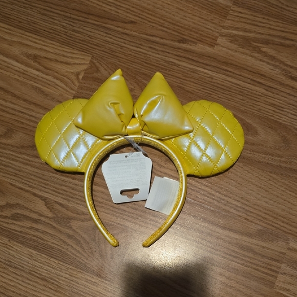 Yellow Quilted Bow Disney Park Ears - Picture 1 of 2